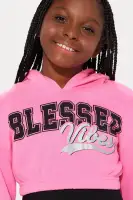 Mini Have A Blessed Day Dress Set(Black/Pink,4)