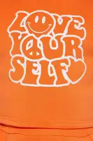 Mini Love Yourself Fleece Pant Set(Orange,XS)