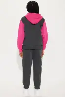 Mini Lil Ridah Fleece Pant Set(Charcoal,4)
