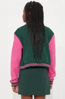 Mini LA Lesisure Dress With Varisty Jacket(Green/combo,4/5)