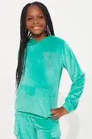 Mini V for Very Cute Velour Jogger Set(Green,4)