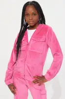 Mini She Has It All Velour Pant Set(Pink,4)