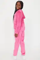 Mini She Has It All Velour Pant Set(Pink,4)