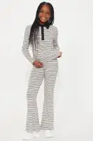 Mini Mckenzie Striped Polo Flare Leg Set