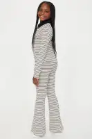 Mini Mckenzie Striped Polo Flare Leg Set(Brown/combo,4/5)
