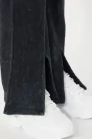 Mini Split Up Mineral Wash Pant Set(Black/Grey,4/5)