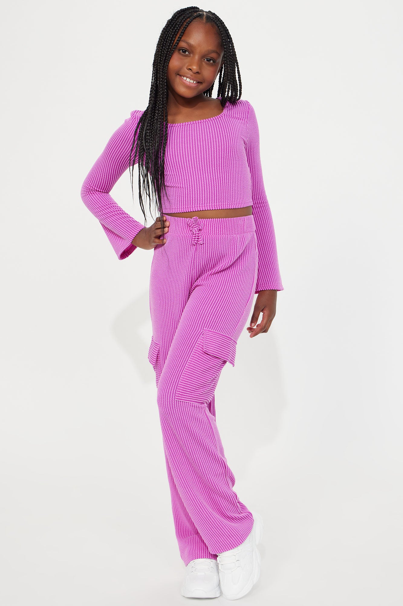 Mini Nobody Like Me Ribbed Pant Set