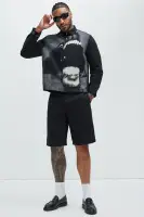 Rogue Tapestry Cropped Button Up Shirt(Multi Color,S)