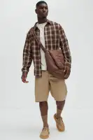 Boyle Plaid Shirt(Brown Combo,S)
