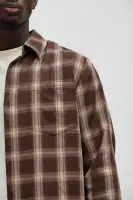 Boyle Plaid Shirt(Brown Combo,S)