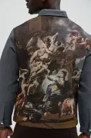 Cassiel Tapestry Cropped Button Up Shirt(Multi Color,S)