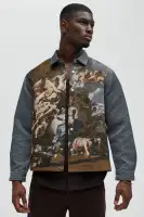 Cassiel Tapestry Cropped Button Up Shirt