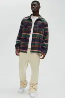 Zamora Flannel Button Up Shirt(Multi Color,S)