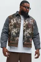Cassiel Tapestry Cropped Button Up Shirt(Multi Color,S)