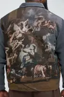 Cassiel Tapestry Cropped Button Up Shirt(Multi Color,S)