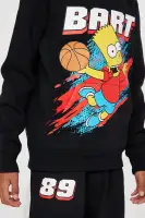 Mini Bart Basketball Fleece Jogger Set(Black,4/5)