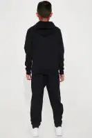 Mini Bart Basketball Fleece Jogger Set(Black,4/5)