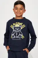 Mini He's A King Jogger Set(Navy,4/5)