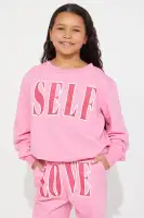 Mini Self Love French Terry Crew Pant Set