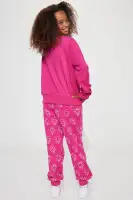 Mini Smile Everyday French Terry Jogger Set(Fuchsia,4/5)
