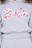 Mini Barbie Girl Fleece Jogger Set(Heather Grey,4/5)