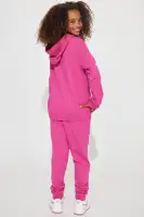 Mini Radiate Positivity Fleece Jogger Set(Magenta,2/3)