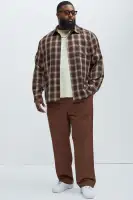 Boyle Plaid Shirt(Brown Combo,S)