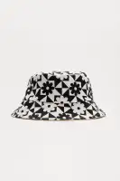 Mini Alice Floral Bucket Hat(White/Black,OS)
