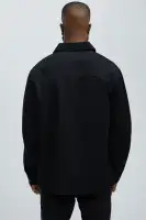 Yorktown Twill Button Up Shirt(Black,S)