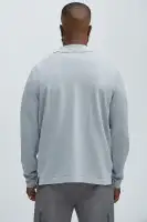 Baker Lightweight Polo Cardigan(Grey,S)