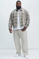 Delano Cropped Plaid Shirt(Taupe/combo,S)