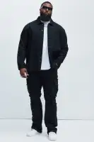 Yorktown Twill Button Up Shirt(Black,S)
