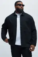 Yorktown Twill Button Up Shirt(Black,S)