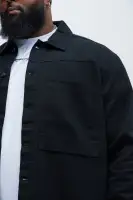 Yorktown Twill Button Up Shirt(Black,S)