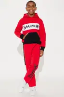 Mini Savage Mode Colorblock Fleece Pant Set