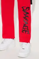 Mini Savage Mode Colorblock Fleece Pant Set(Red/combo,XS)