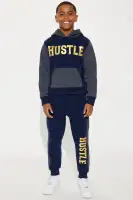 Mini Hustle Mode Colorblock Fleece Pant Set