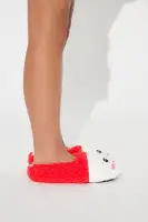 Mini Holiday Santa Plush Slippers(Red,S/M)