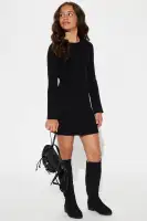 Mini No Matter What Sweater Skirt Set(Black,4/5)