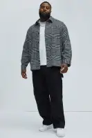 Be Forever Plaid Button Up Shirt(Black/combo,S)