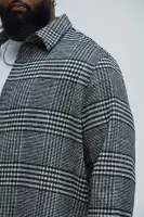 Be Forever Plaid Button Up Shirt(Black/combo,S)