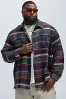Zamora Flannel Button Up Shirt(Multi Color,S)