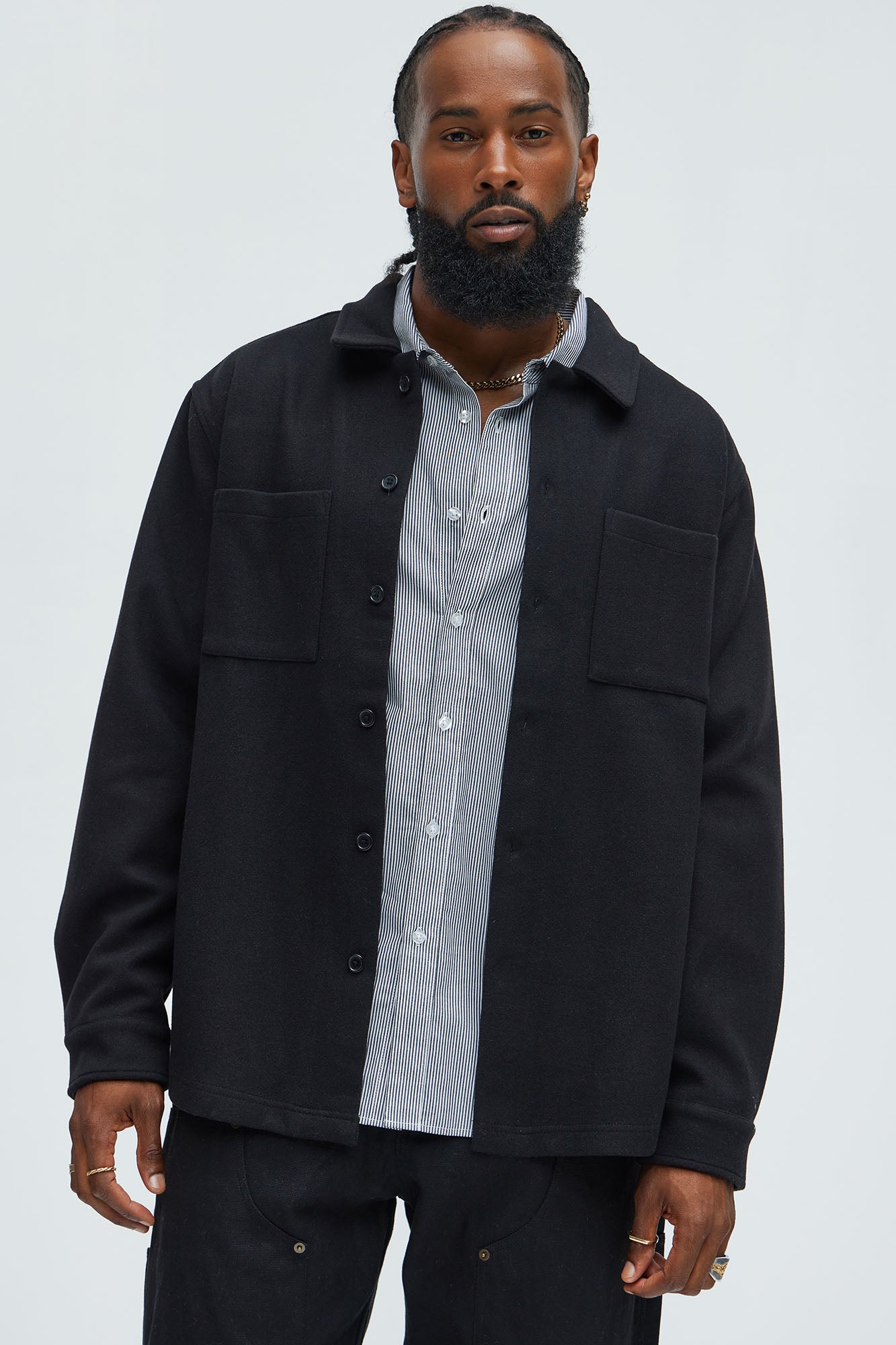 Talbot Wool Like Button Up Shirt