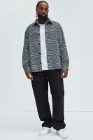 Be Forever Plaid Button Up Shirt(Black/combo,S)