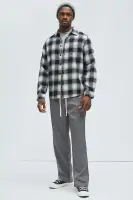 Oakwood Flannel Shirt(Black/combo,S)