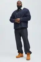 Paulie Contrast Trucker Jacket(Indigo,S)