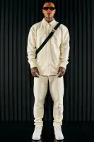 Dean Textured Long Sleeve Button Up Shirt(Cream,S)