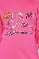 Mini It's My Birthday Sweatshirt Dress(Fuchsia,4/5)