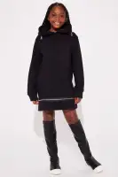 Mini Keeping It Simple Sweatshirt Dress(Black,4/5)