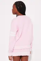 Mini Preppy Era Pleated Sweater Skirt Set(Pink,4/5)